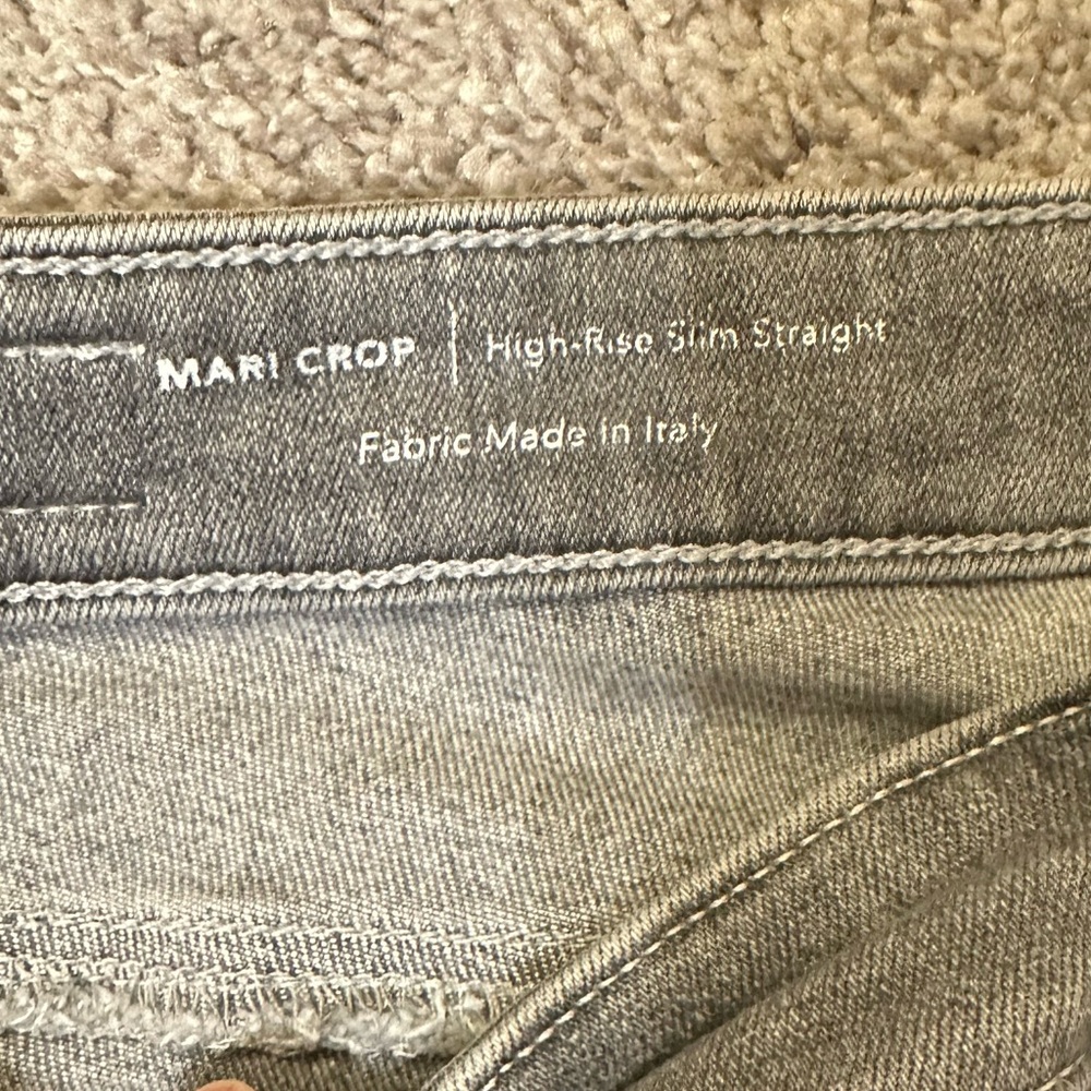 AG Adriano Goldschmied Jeans Womens 31R Gray Mari Crop High Rise Straight - Picture 3 of 6